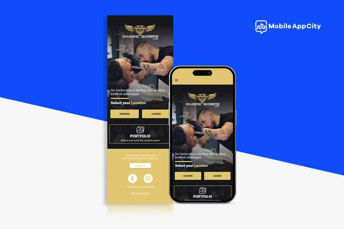 Diamond Barbers booking app
